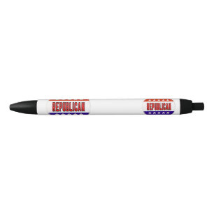 Republican Button Black Ink Pen