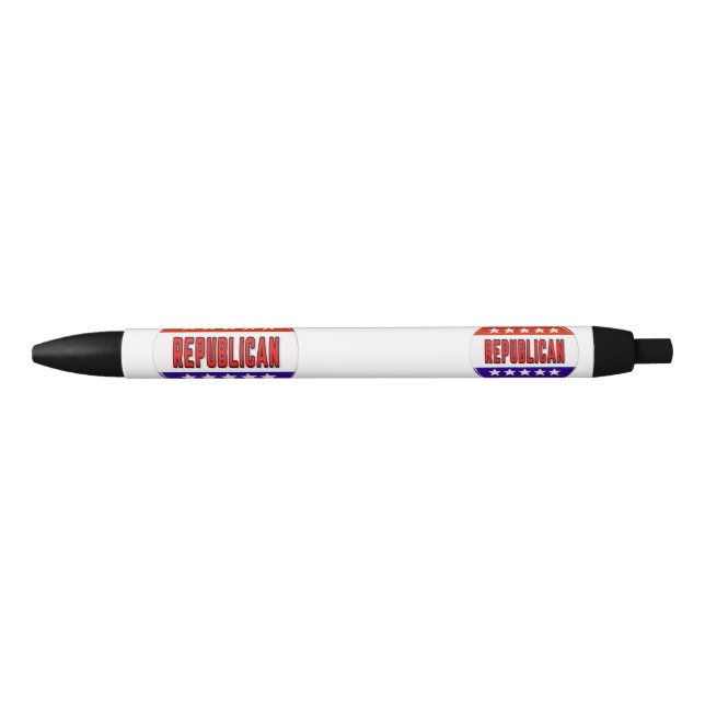 Republican Button Black Ink Pen (Front)