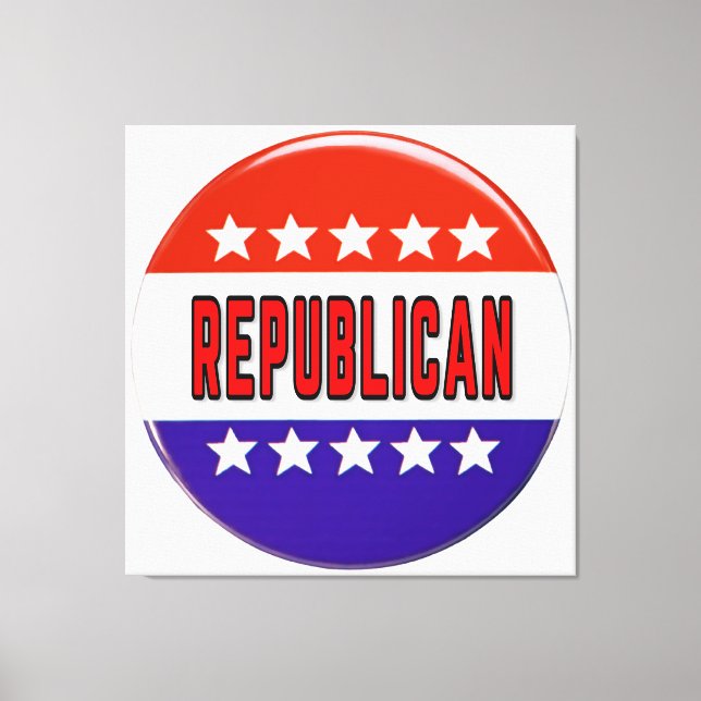 Republican Button Canvas Print (Front)