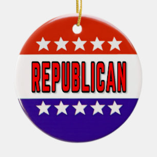 Republican Button Ceramic Tree Decoration