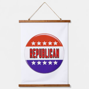 Republican Button Hanging Tapestry