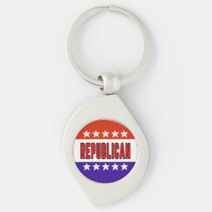 Republican Button Key Ring