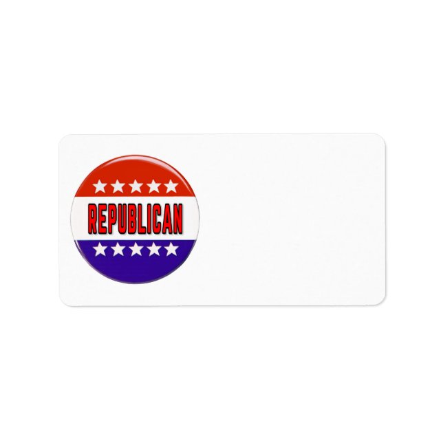 Republican Button Label (Front)