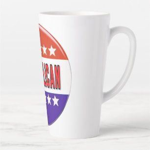 Republican Button Latte Mug