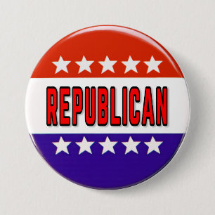 Republican Button, Republican, Election, Button, 7.5 Cm Round Badge