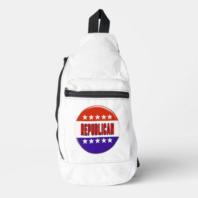 Republican Button Sling Bag (Front)