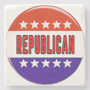 Republican Button Stone Coaster