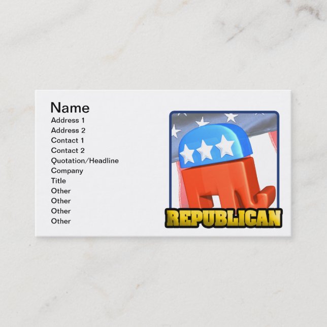 Republican Campaign Business Card (Front)