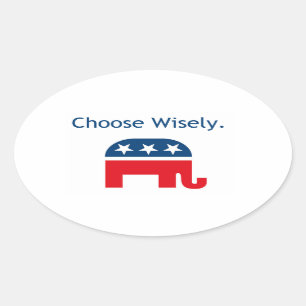 Republican Car Decal Oval Sticker