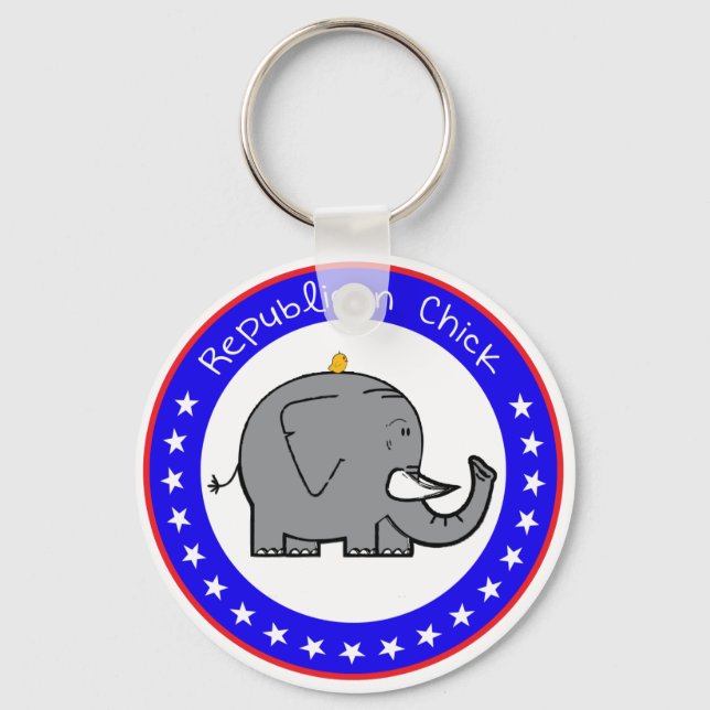 republican chick key ring (Front)