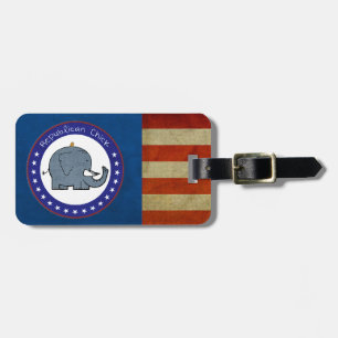 republican chick luggage tag