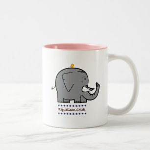 republican chick Two-Tone coffee mug