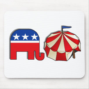 Republican Circus Elephant and Tent Mouse Mat