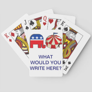 Republican Circus Word Puzzle Playing Cards