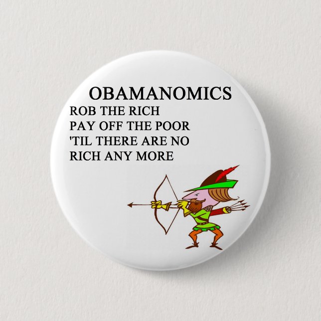 republican conservative anti obama joke 6 cm round badge (Front)