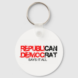 RepubliCAN - DemocRAT Says it All Key Ring