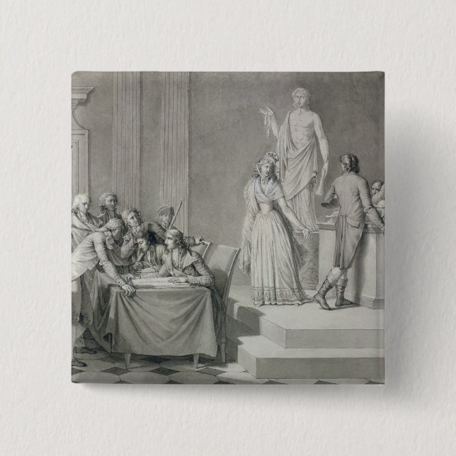 Republican Divorce 15 Cm Square Badge (Front)