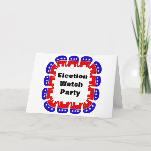 Republican Election Watch Party Card