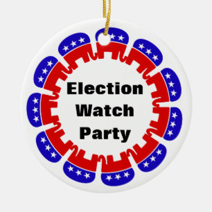Republican Election Watch Party Ceramic Tree Decoration