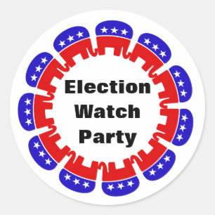 Republican Election Watch Party Classic Round Sticker