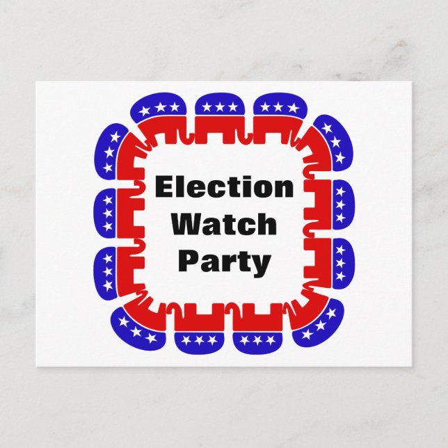 Republican Election Watch Party Postcard (Front)