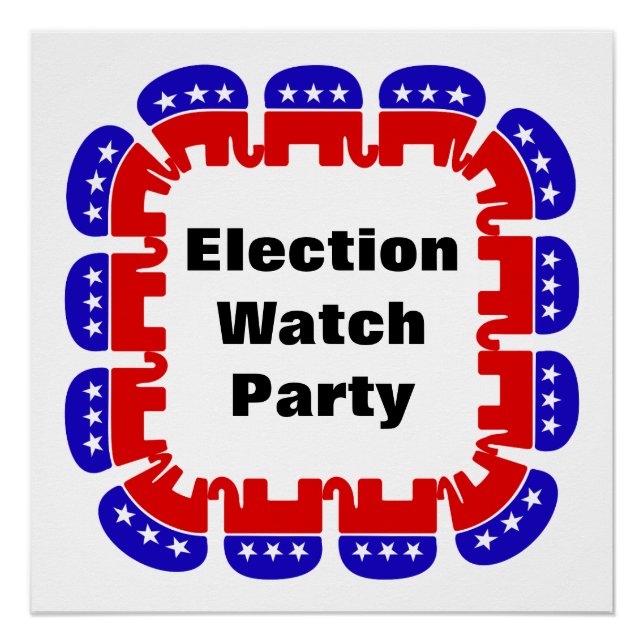 Republican Election Watch Party Poster (Front)