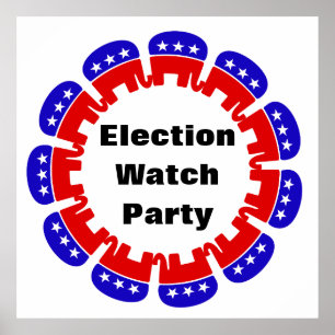 Republican Election Watch Party Poster