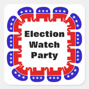 Republican Election Watch Party Square Sticker