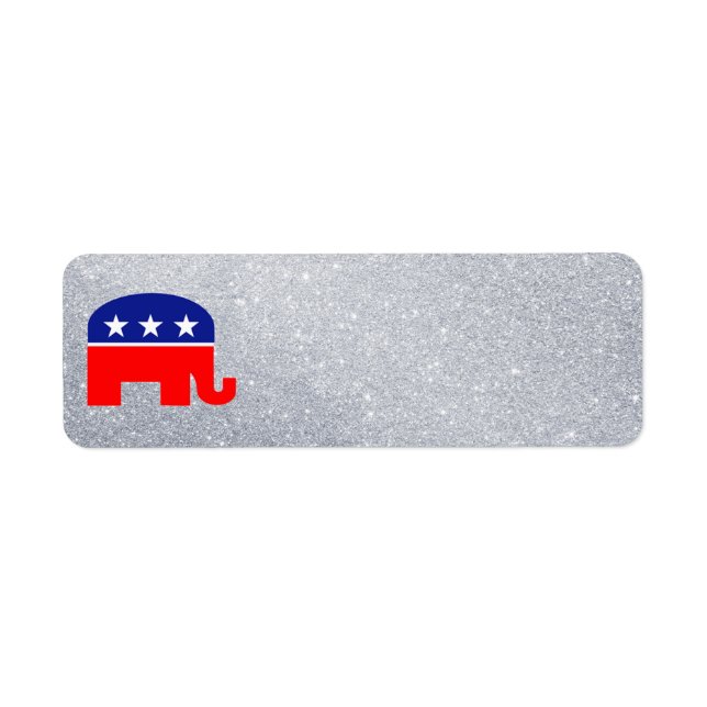 republican elephant address label (Front)