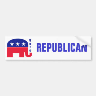 Republican elephant bumper sticker