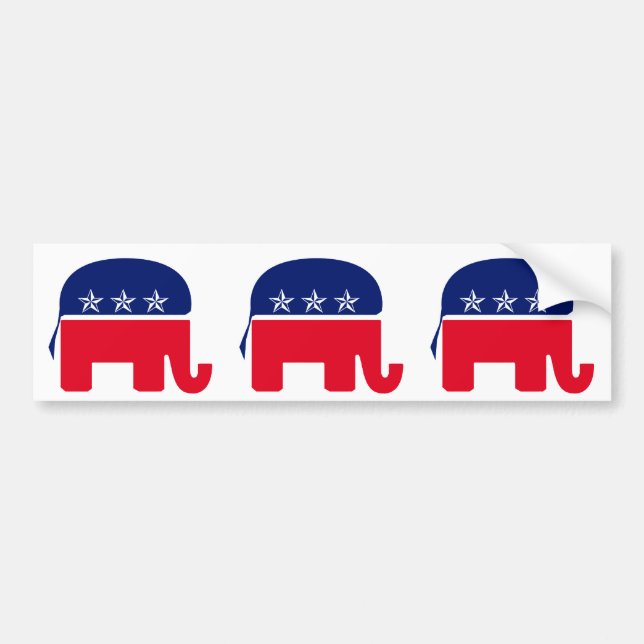 Republican Elephant Bumper Sticker (Front)