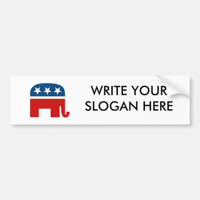 Republican Elephant Bumper Sticker (Front)