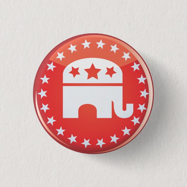 Republican Elephant Button (Front)