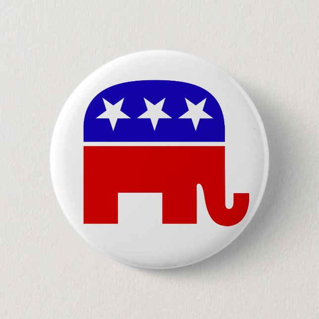 Republican Elephant Button (Front)