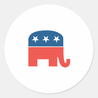 Republican Elephant Classic Round Sticker