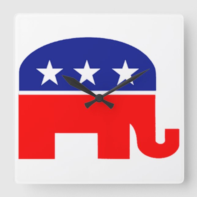 republican elephant clock (Front)