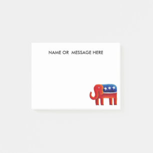 Republican Elephant Custom Name Or Message Post-it Notes