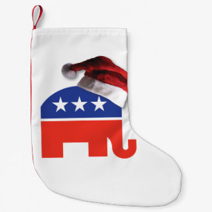Republican Elephant for Christmas Small Christmas Stocking