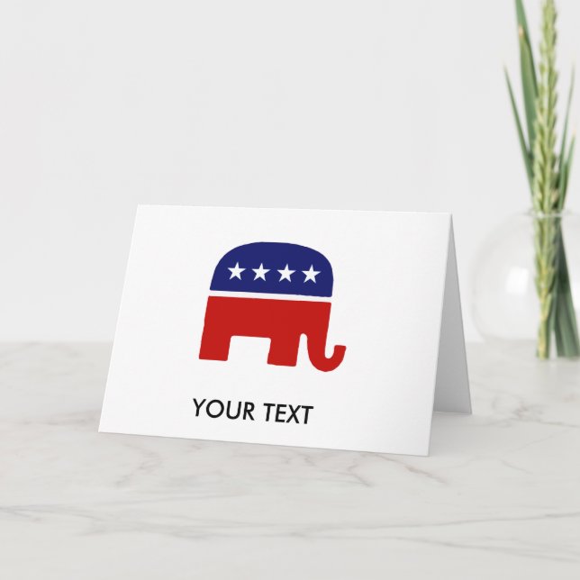 Republican Elephant / GOP Elephant Card (Front)