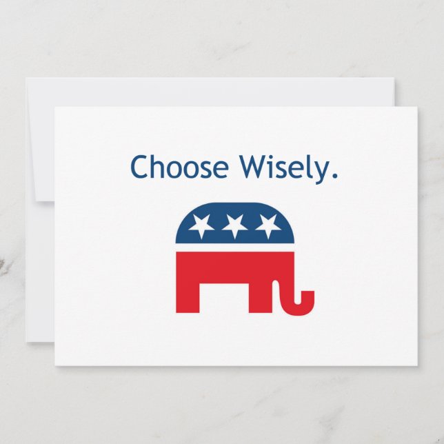Republican Elephant Invitation (Front)