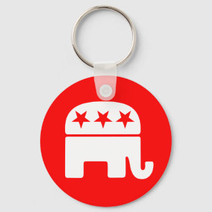 Republican Elephant Keychain