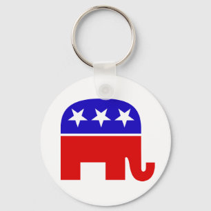 Republican Elephant Keychain