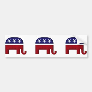 Republican elephant logo bumper sticker
