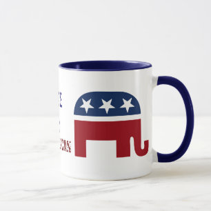 Republican elephant logo mug