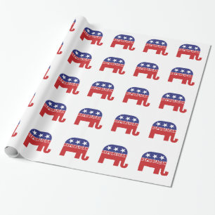 Republican Elephant Logo Wrapping Paper