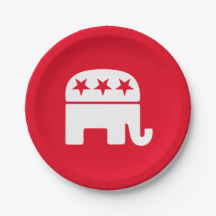 Republican Elephant Personalise Paper Plate
