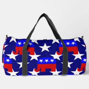 republican elephant politics election stars duffle bag