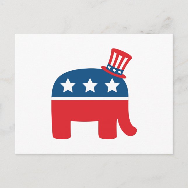 Republican Elephant Postcard (Front)
