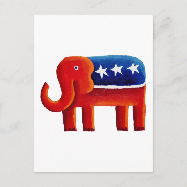 Republican Elephant Postcard (Front)