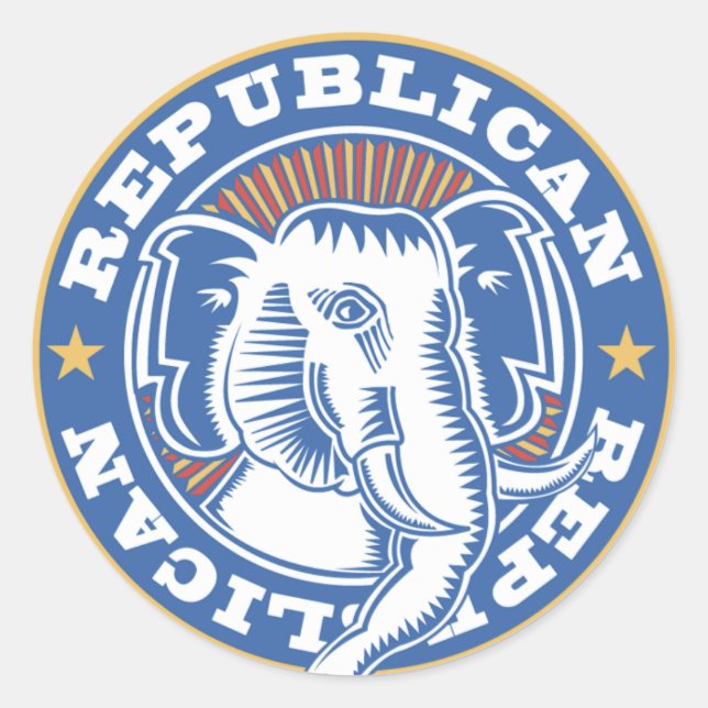 Republican Elephant Stickers (Front)